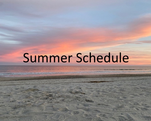 2026 Summer Schedule